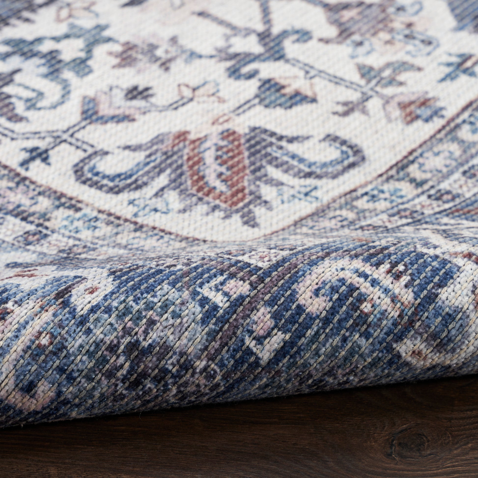 Nourison Home New Concept Washables  Navy Ivory  Traditional