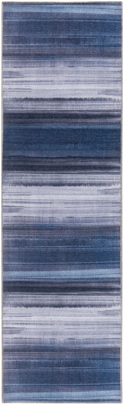 Calvin Klein Launder LDR01 Navy Contemporary Power-loomed Rug