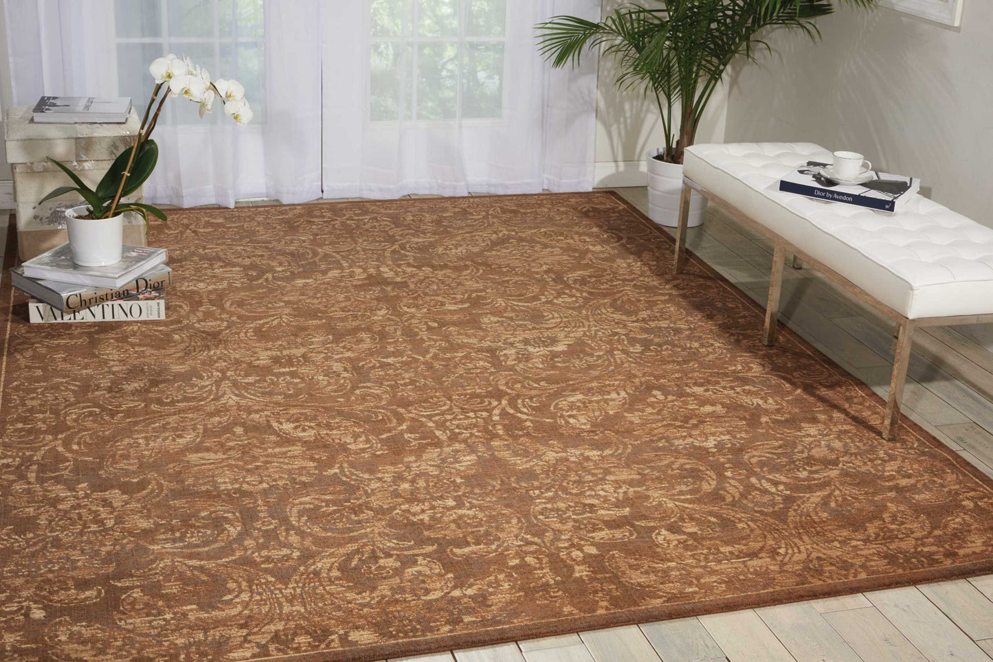 Nourison Home Silken Allure  Chocolate  Traditional