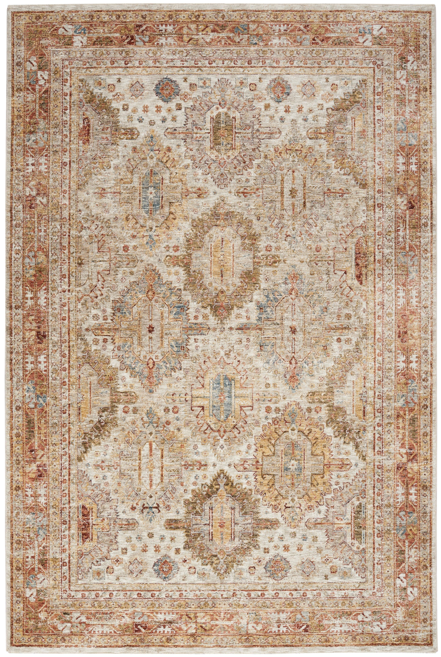Nourison Home Sahar SHR01 Ivory Multicolor Traditional Power-loomed Rug