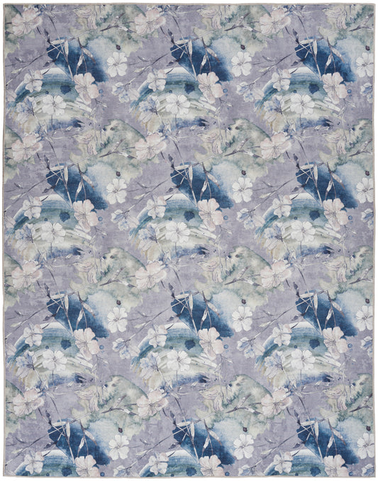 Nourison Home Nourison Washables  Grey Blue  Traditional