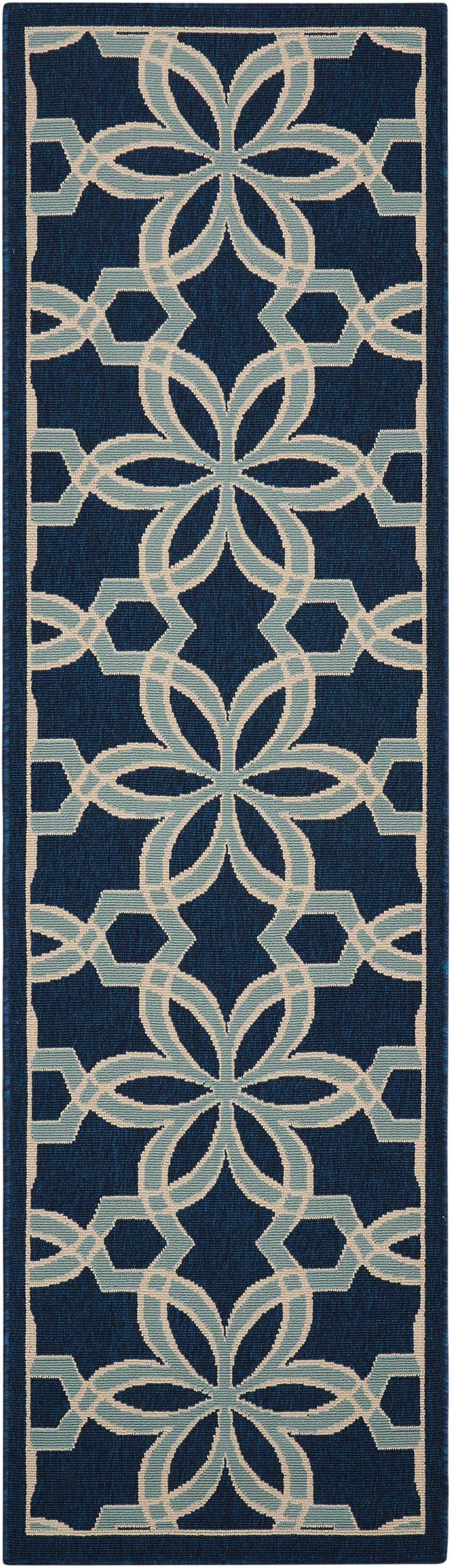 Nourison Home Caribbean CRB05 Navy Transitional Power-loomed Rug