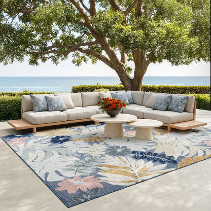 Nourison Home Suncoast  Denim Multicolor  Contemporary