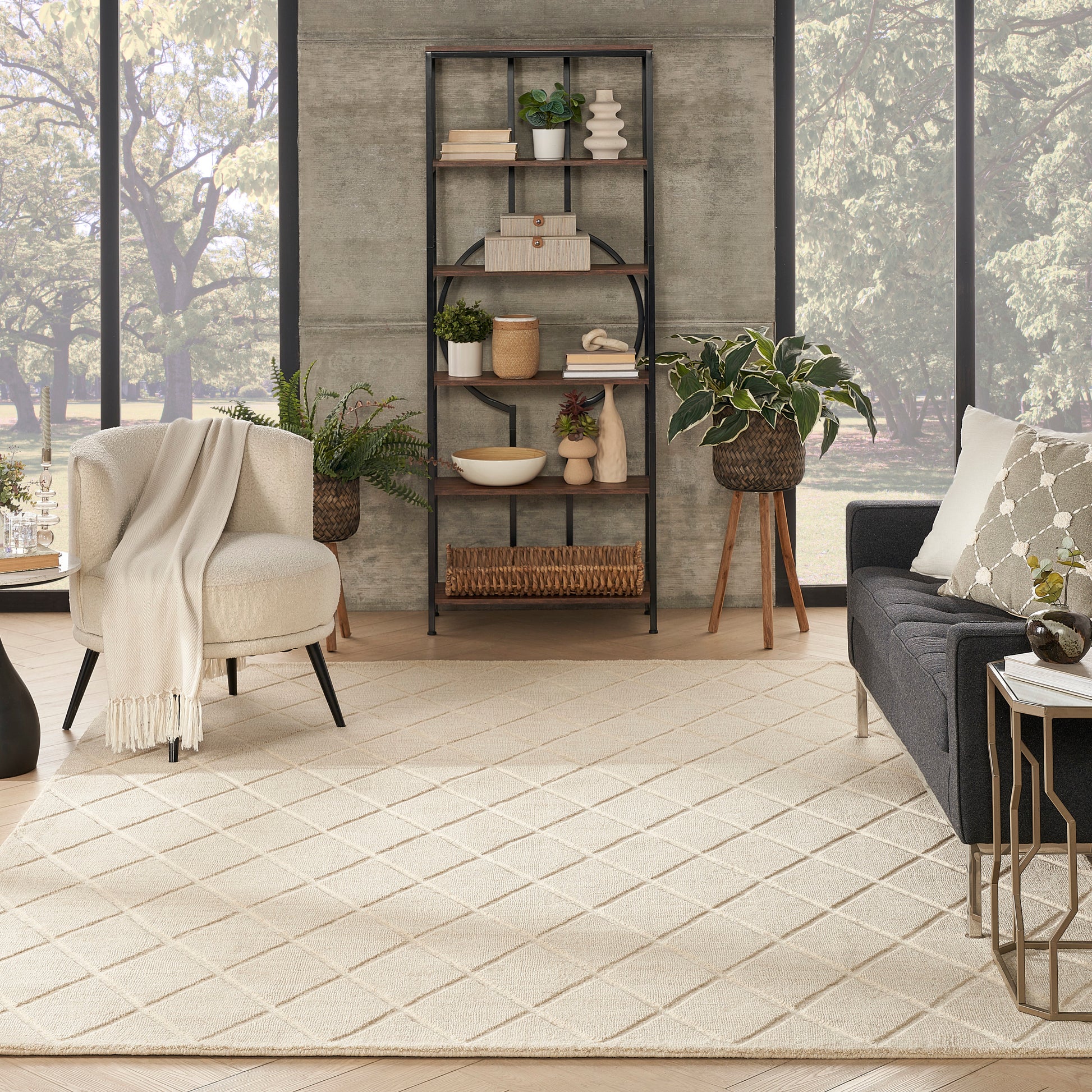 Nourison Home Wool Haven  Ivory  Contemporary