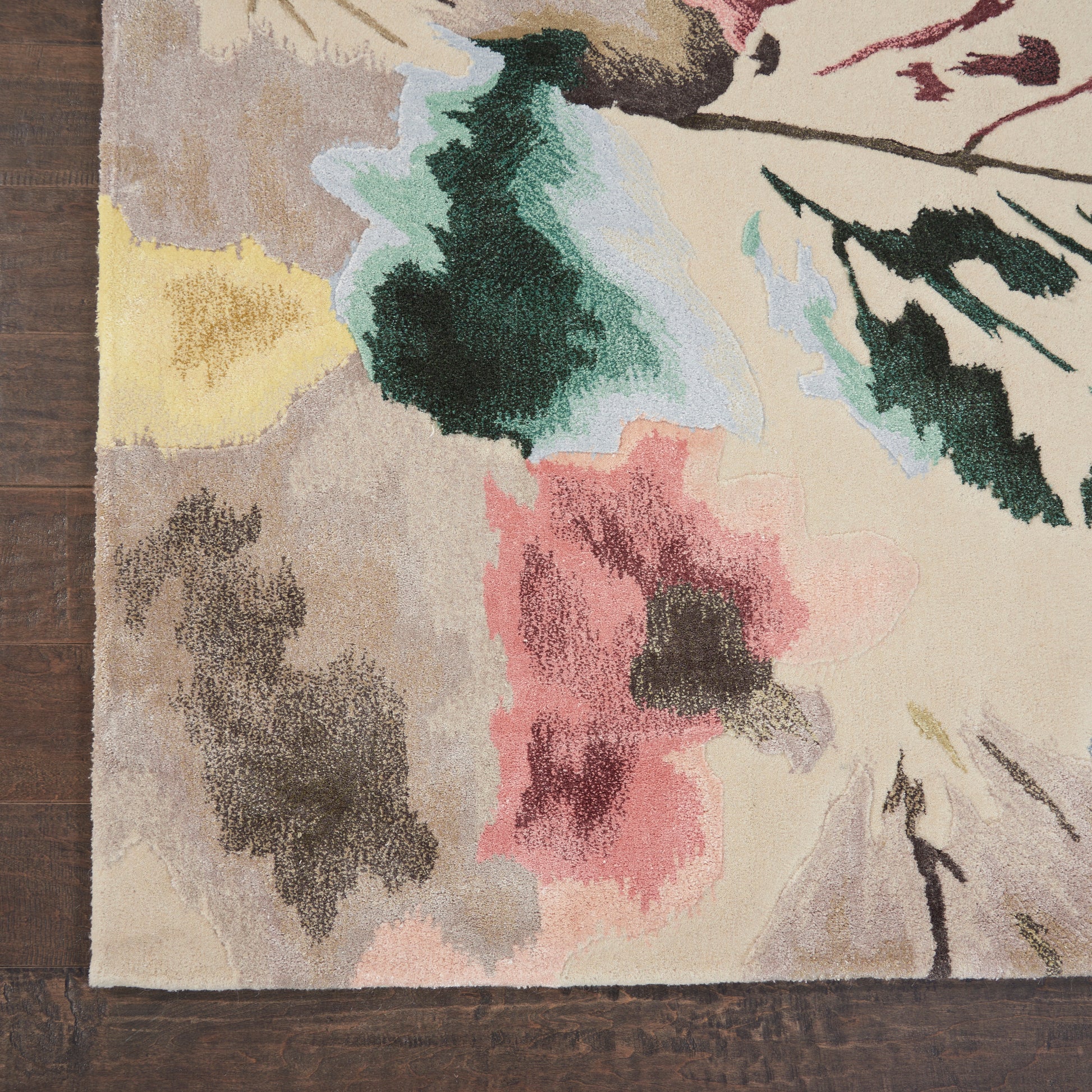 Nourison Home Prismatic  Beige Multicolor  Contemporary