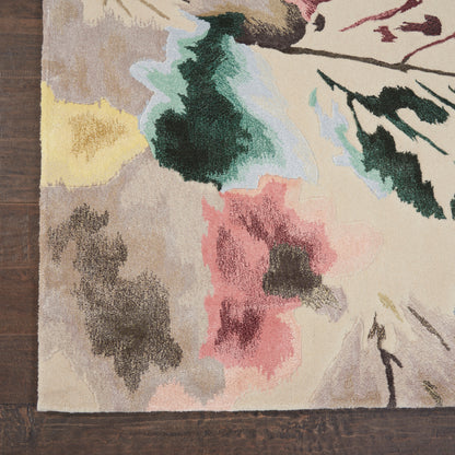 Nourison Home Prismatic  Beige Multicolor  Contemporary