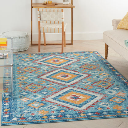 Nourison Home Passion  Blue Multicolor  Transitional