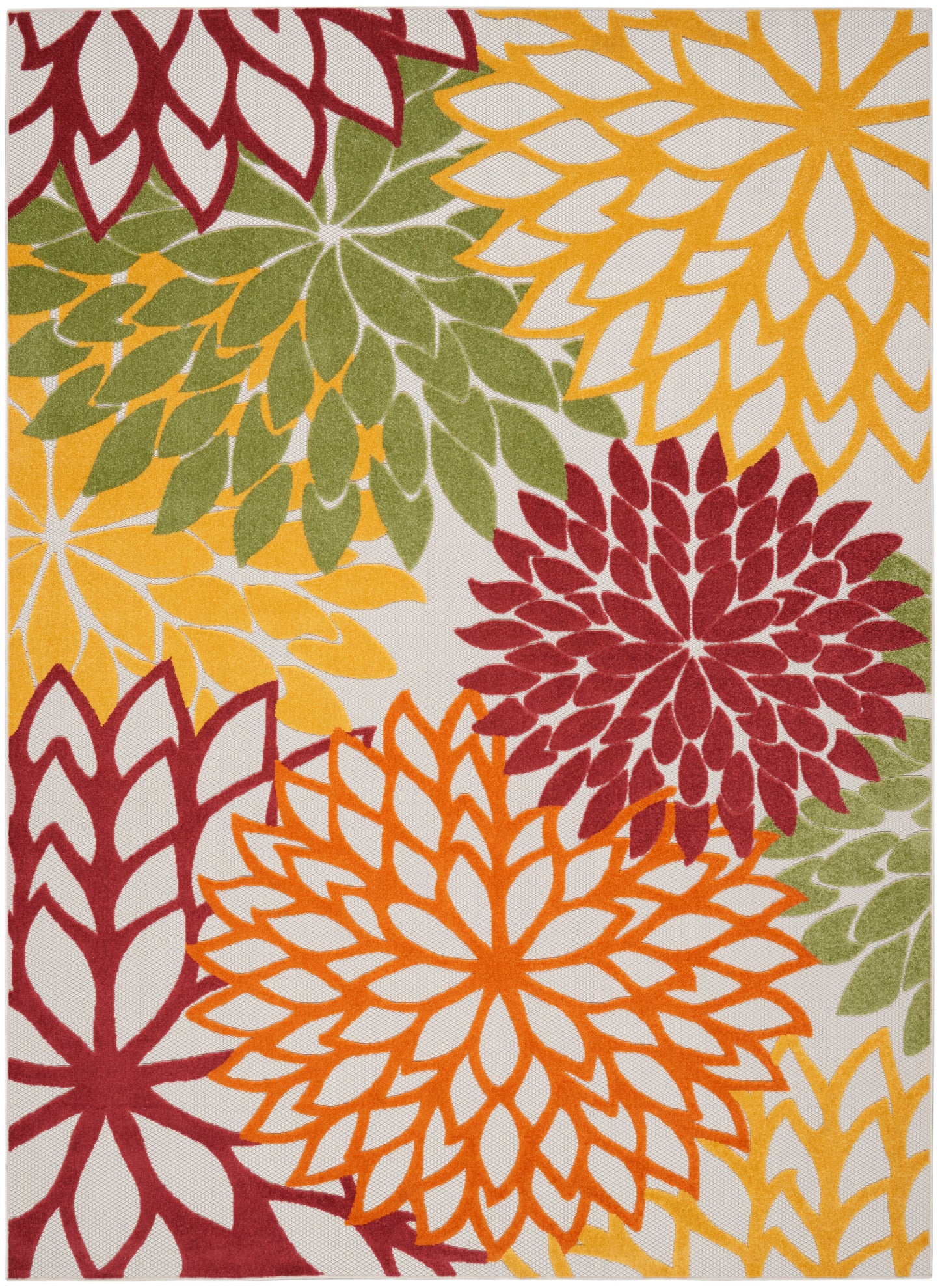 Nourison Home Aloha ALH05 Red Multicolor Contemporary Power-loomed Rugs
