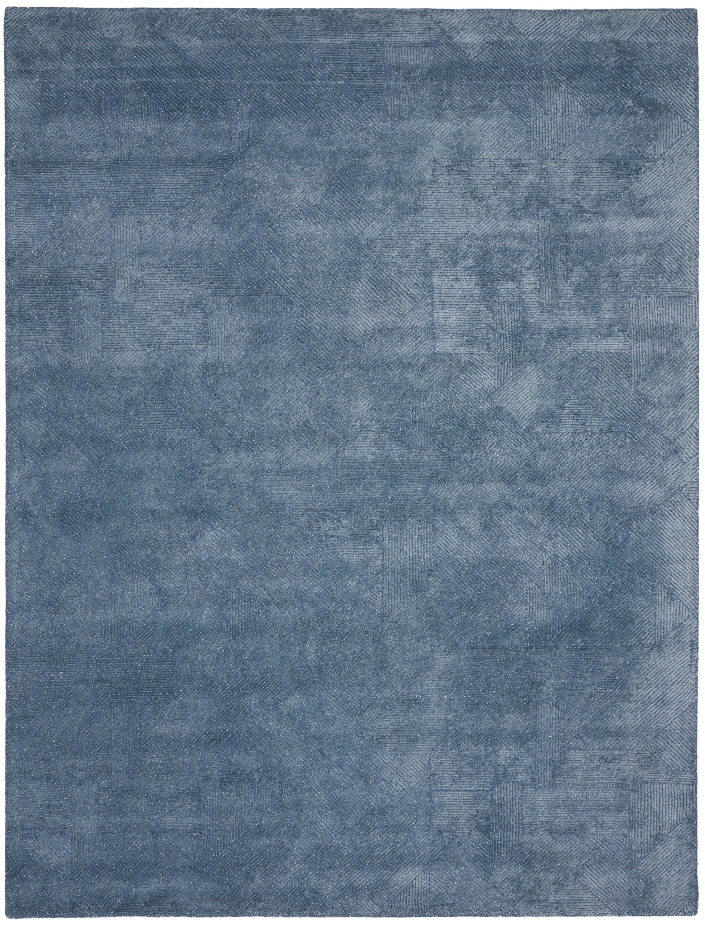 Michael Amini Ma30 Star SMR01 Blue Contemporary Hand Tufted Rug ...
