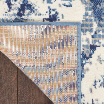 Nourison Home Grafix  Navy Blue  Contemporary