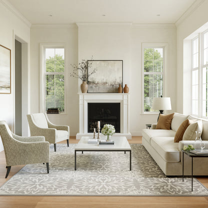 Nourison Home Jubilant  Ivory Grey  Transitional