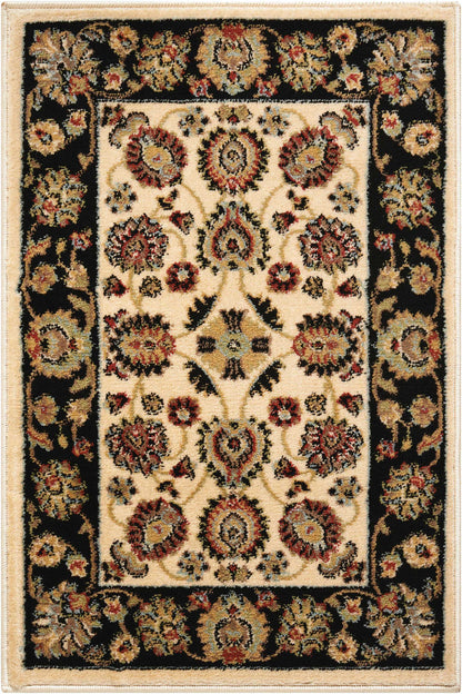 Nourison Home Delano  Ivory Black  Traditional