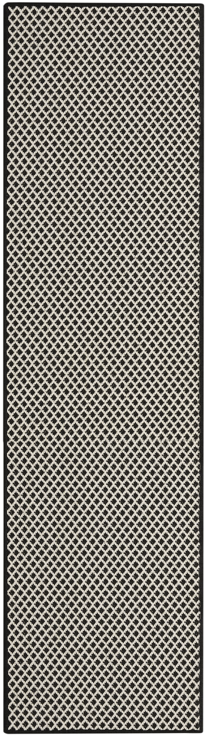 Nourison Home Courtyard COU01 Black White Contemporary Power-loomed Rug