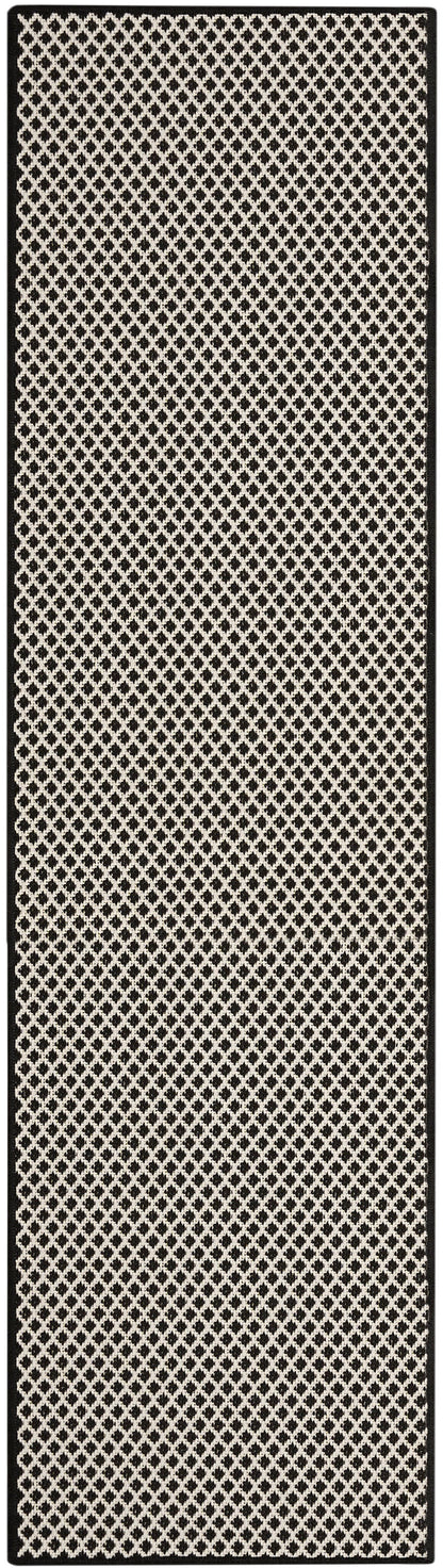 Nourison Home Courtyard COU01 Black White Contemporary Power-loomed Rug