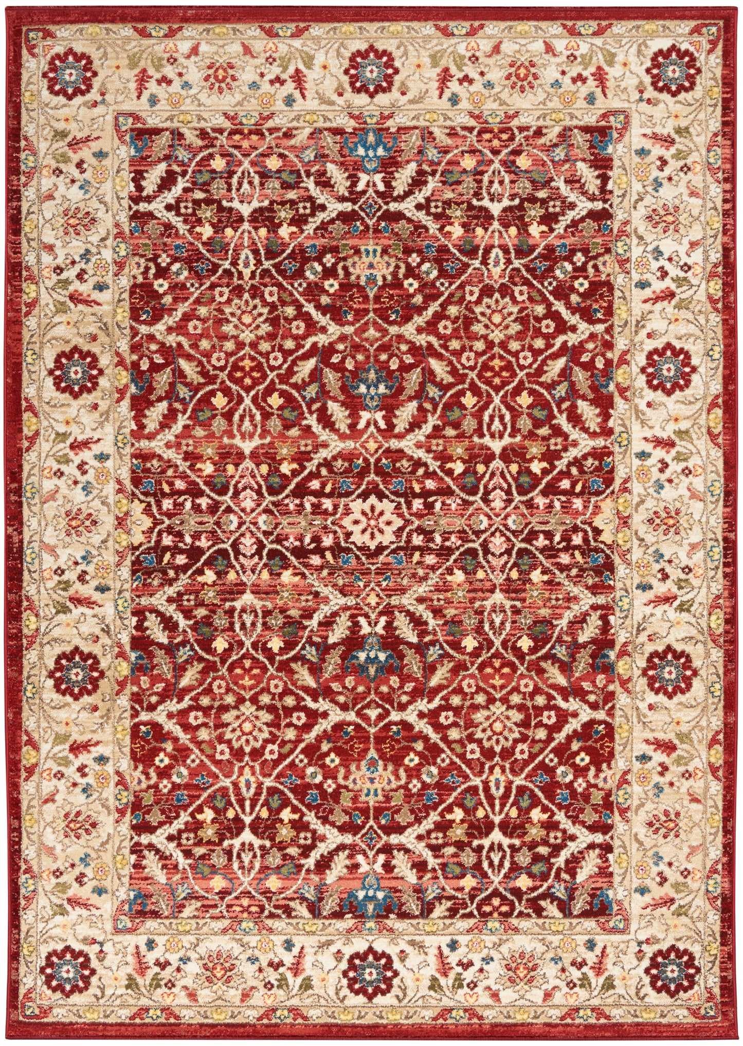Nourison Home Karisma KAR03 Brick Ivory Traditional Power-loomed Rug