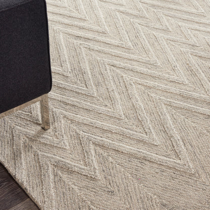 Nourison Home Interlock  Ivory Grey  Contemporary