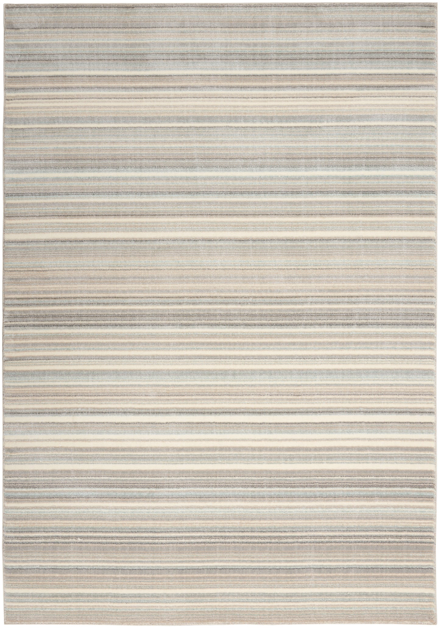 Nourison Home Marmara MRA07 Grey Ivory Teal Contemporary Power-loomed Rug