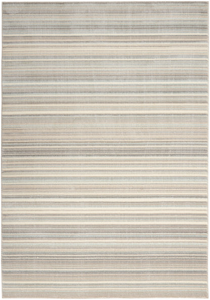 Nourison Home Marmara MRA07 Grey Ivory Teal Contemporary Power-loomed Rug