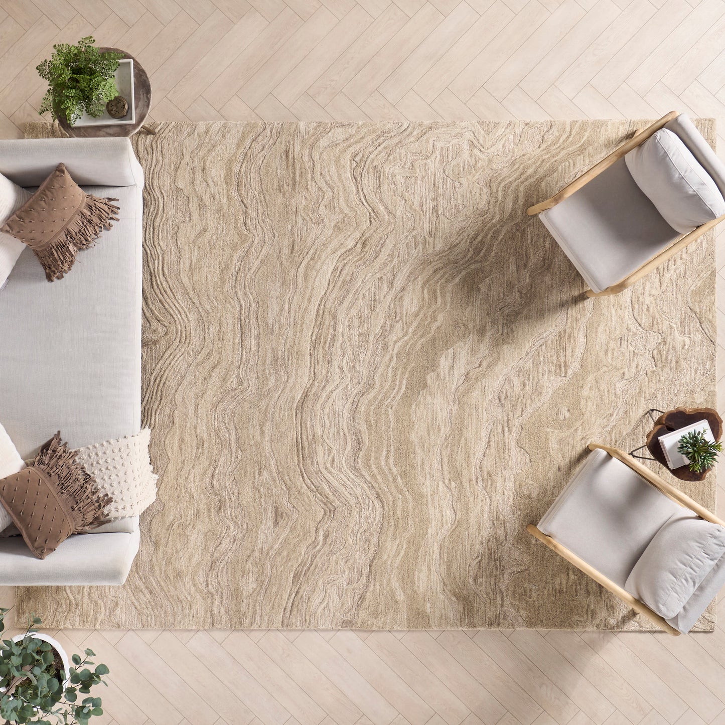 Nourison Home Graceful  Taupe  Contemporary