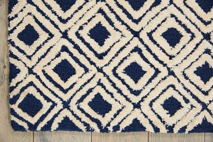 Nourison Home Deco Mod  Navy Ivory  Transitional