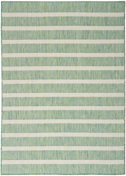 Nourison Home Positano POS03 Blue Green Ivory Contemporary Power-loomed Rug