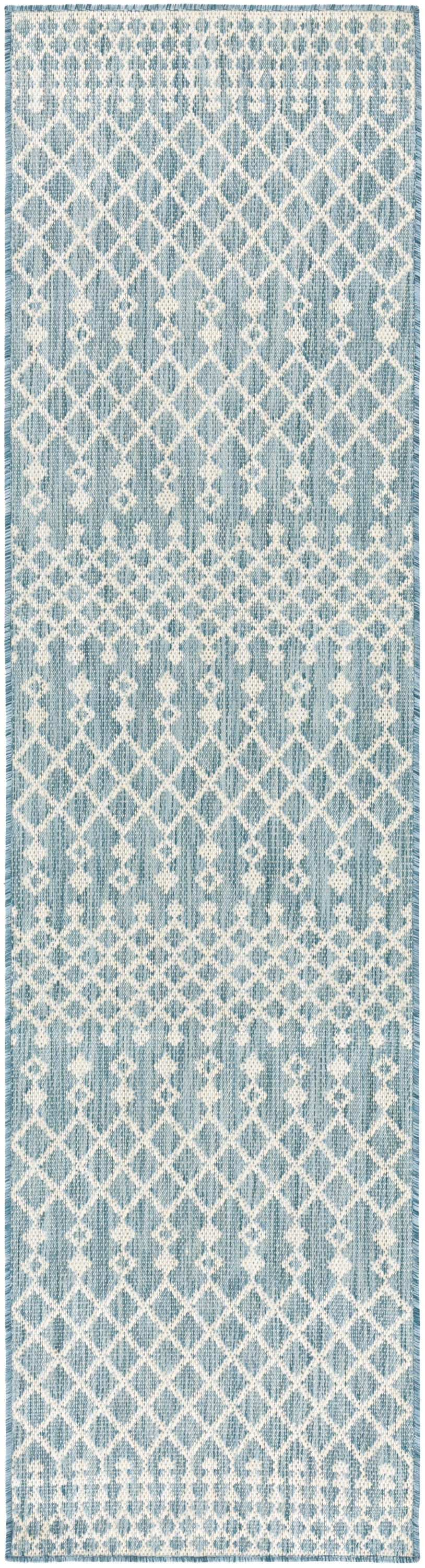 Nourison Home Positano POS02 Aqua Contemporary Power-loomed Rug