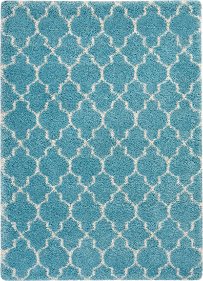 Nourison Home Amore AMOR2 Aqua Contemporary Power-loomed Rug
