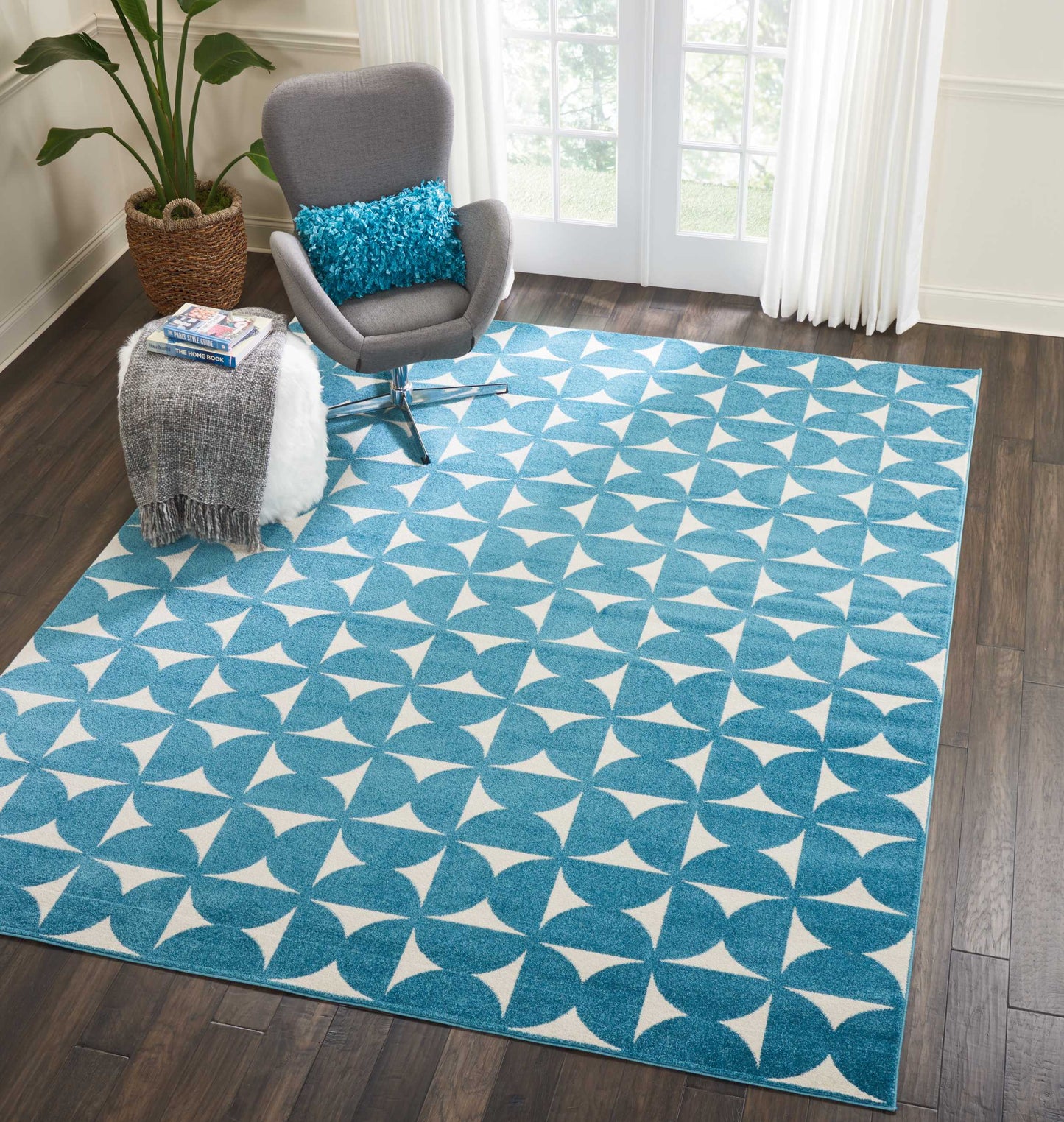 Nourison Home Harper  Blue  Contemporary