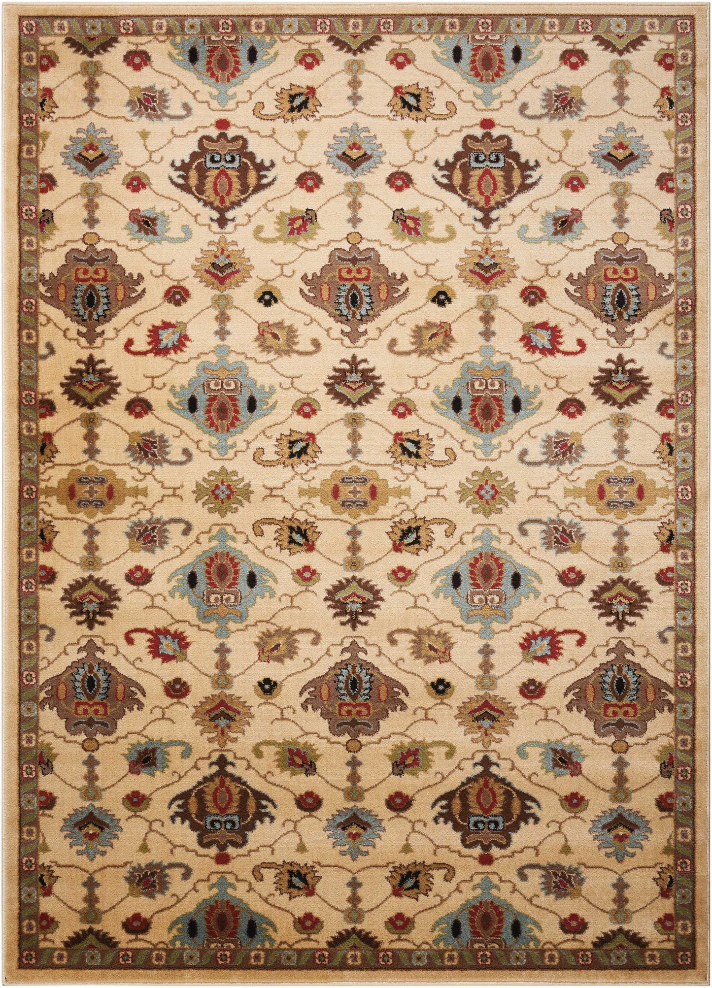 Nourison Home Delano DEL02 Ivory Traditional Power-loomed Rug
