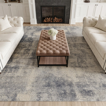 Nourison Home Rustic Textures  Blue Ivory  Contemporary