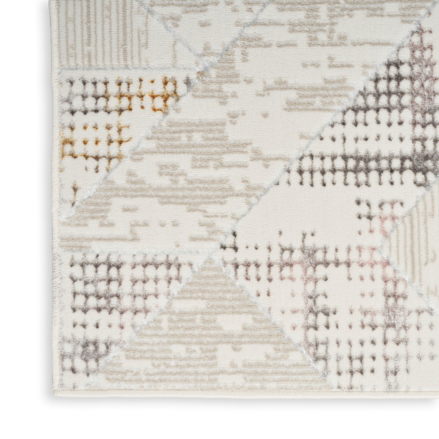 Nourison Home Glitz  Ivory Multicolor  Contemporary