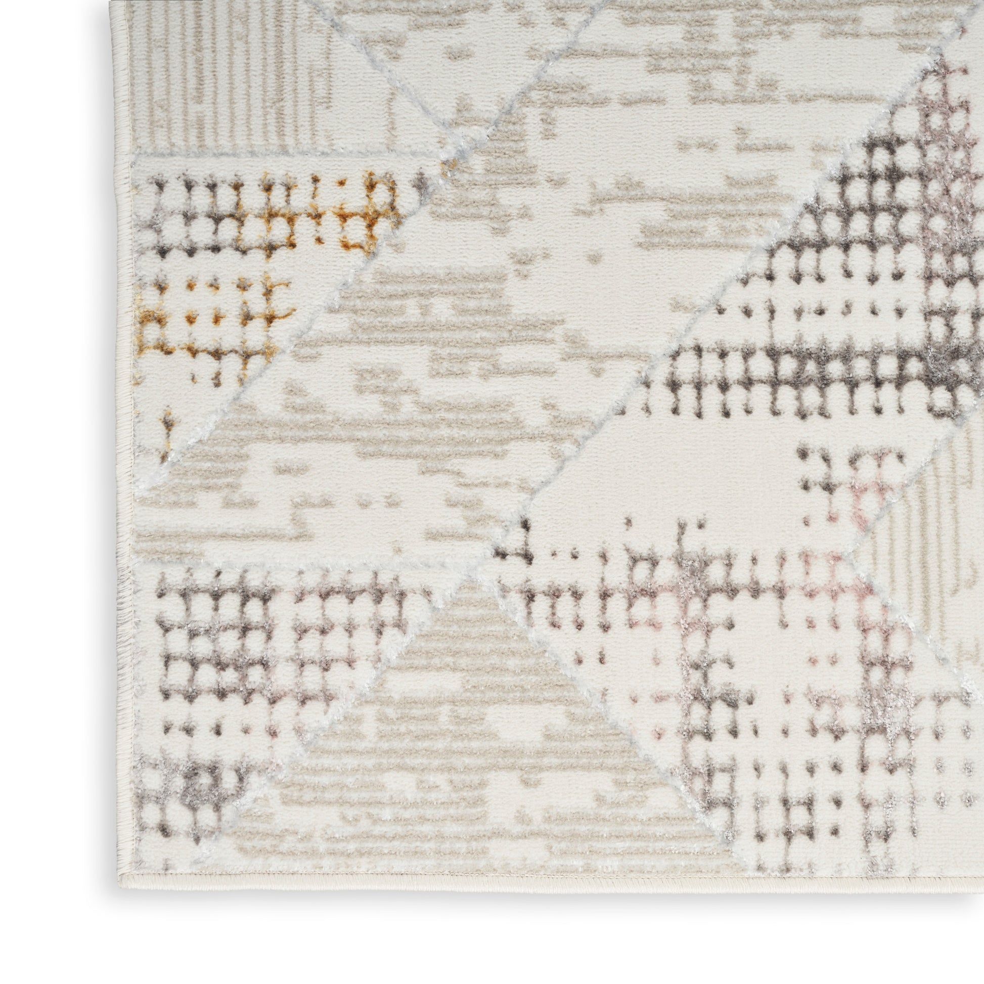 Nourison Home Glitz  Ivory Multicolor  Contemporary