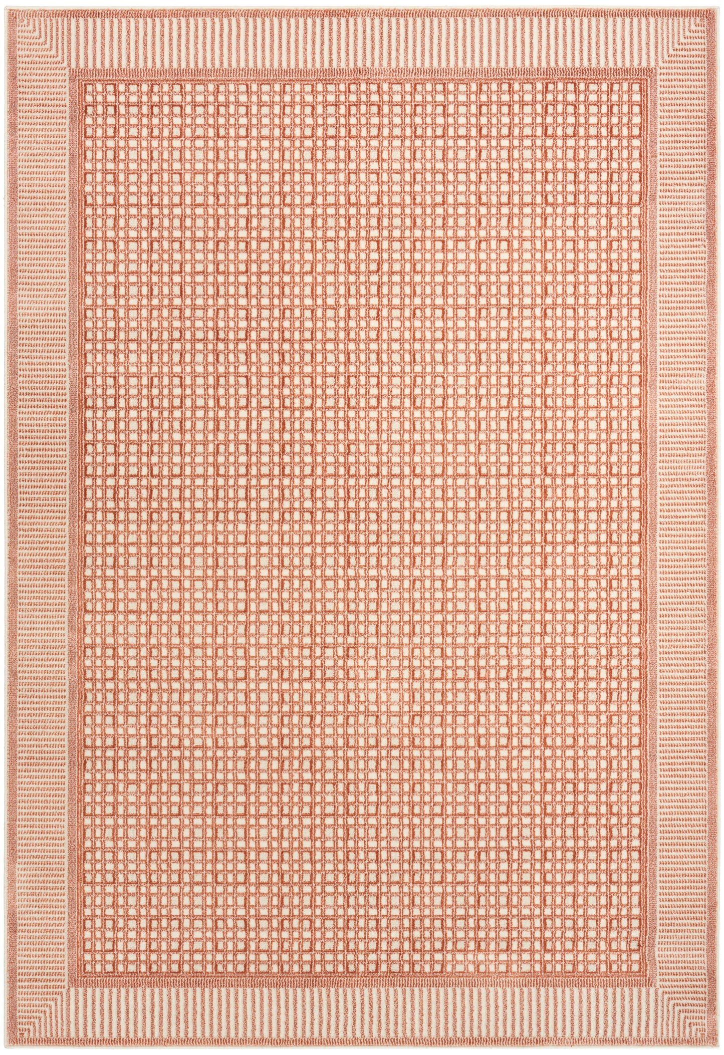 Nourison Home Nordic NRC03 Brick Ivory Contemporary Power-loomed Rug