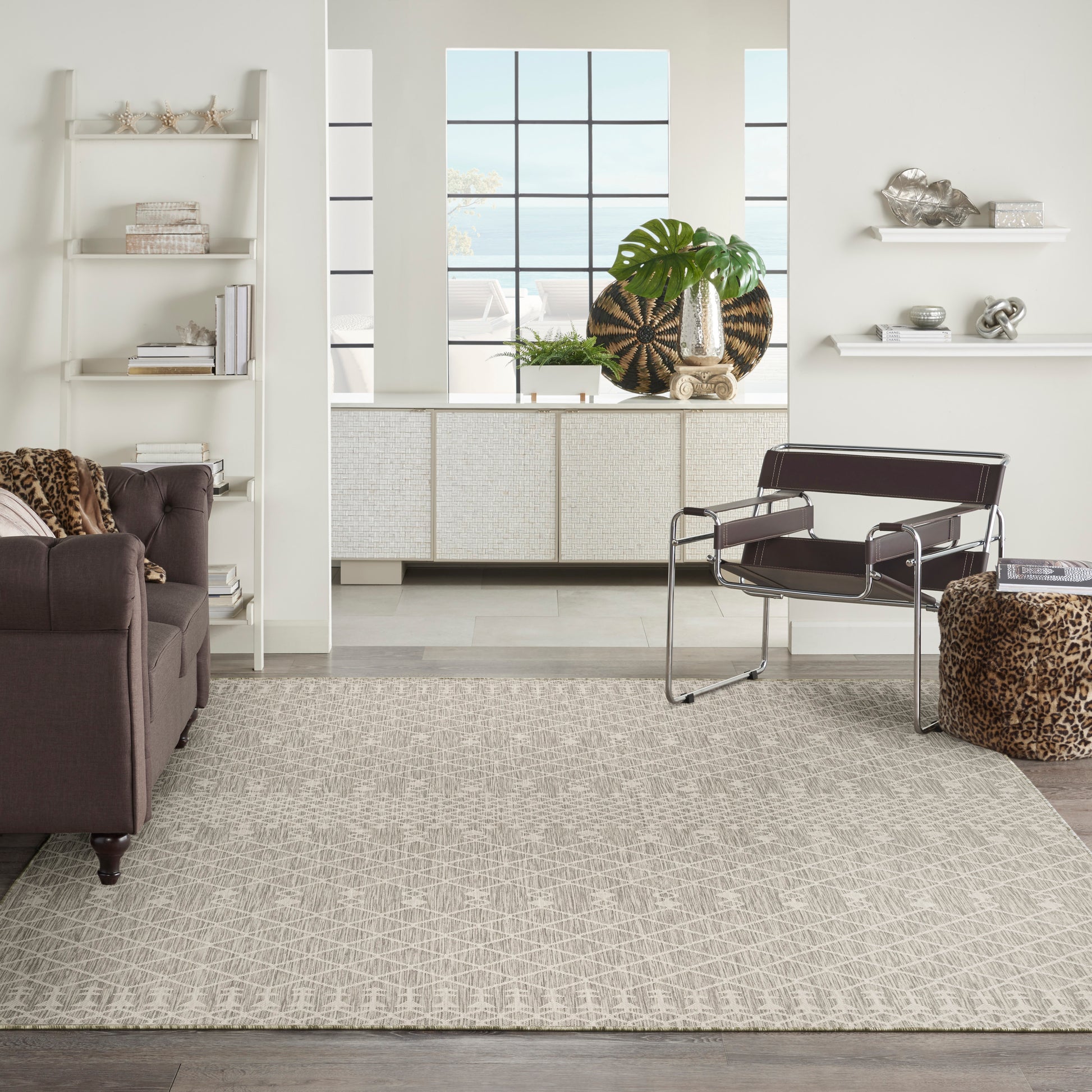 Nourison Home Positano  Light Grey  Contemporary