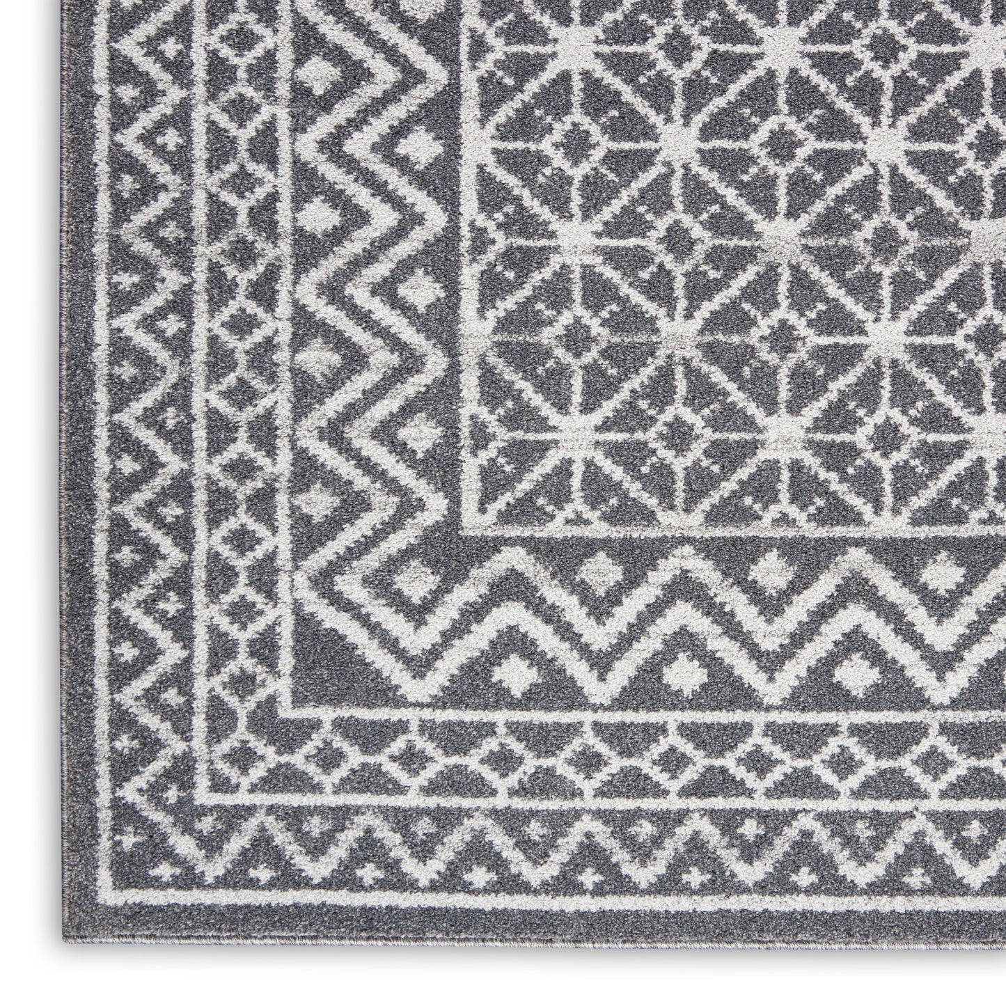Nourison Home Palermo  Charcoal Silver  Contemporary