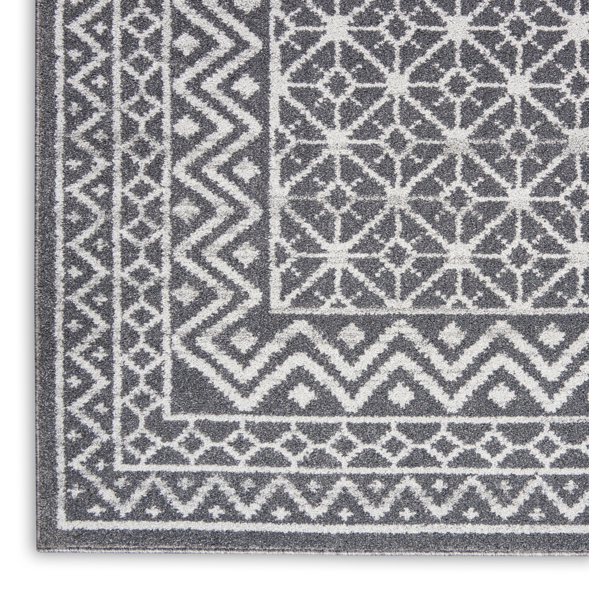 Nourison Home Palermo  Charcoal Silver  Contemporary