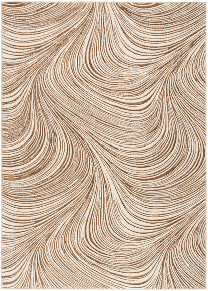 DKNY Central Park West CEP02 Beige Brown Contemporary Power-loomed Rug