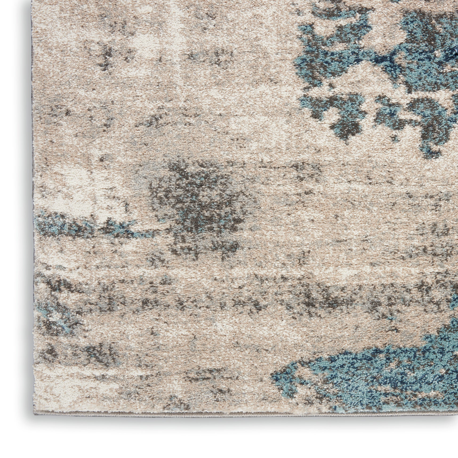 Nourison Home American Manor  Ivory Blue  Contemporary