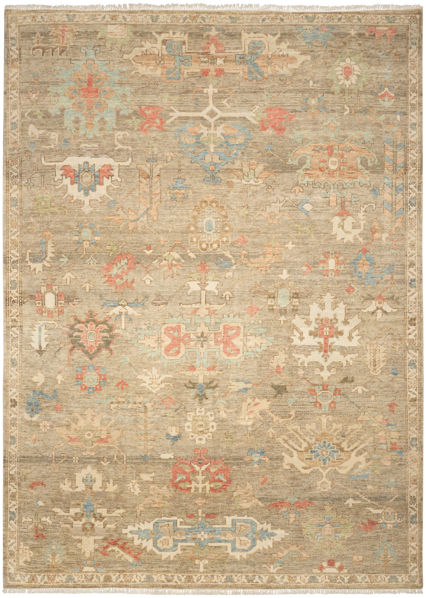 Nourison Home Heritage Vine HTV04 Charcoal Traditional Hand Knotted Rug