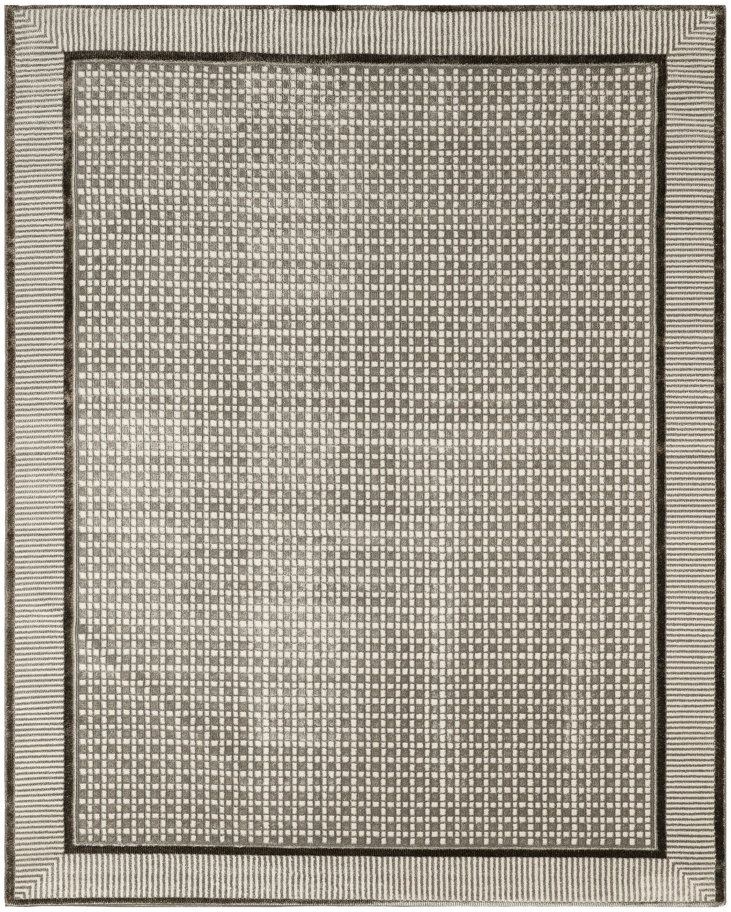 Nourison Home Nordic NRC03 Ivory Grey Contemporary Power-loomed Rug