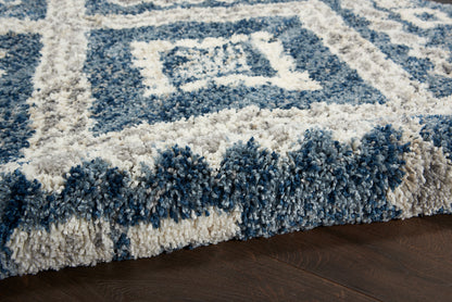 Nourison Home Oslo Shag  Denim Blue  Contemporary