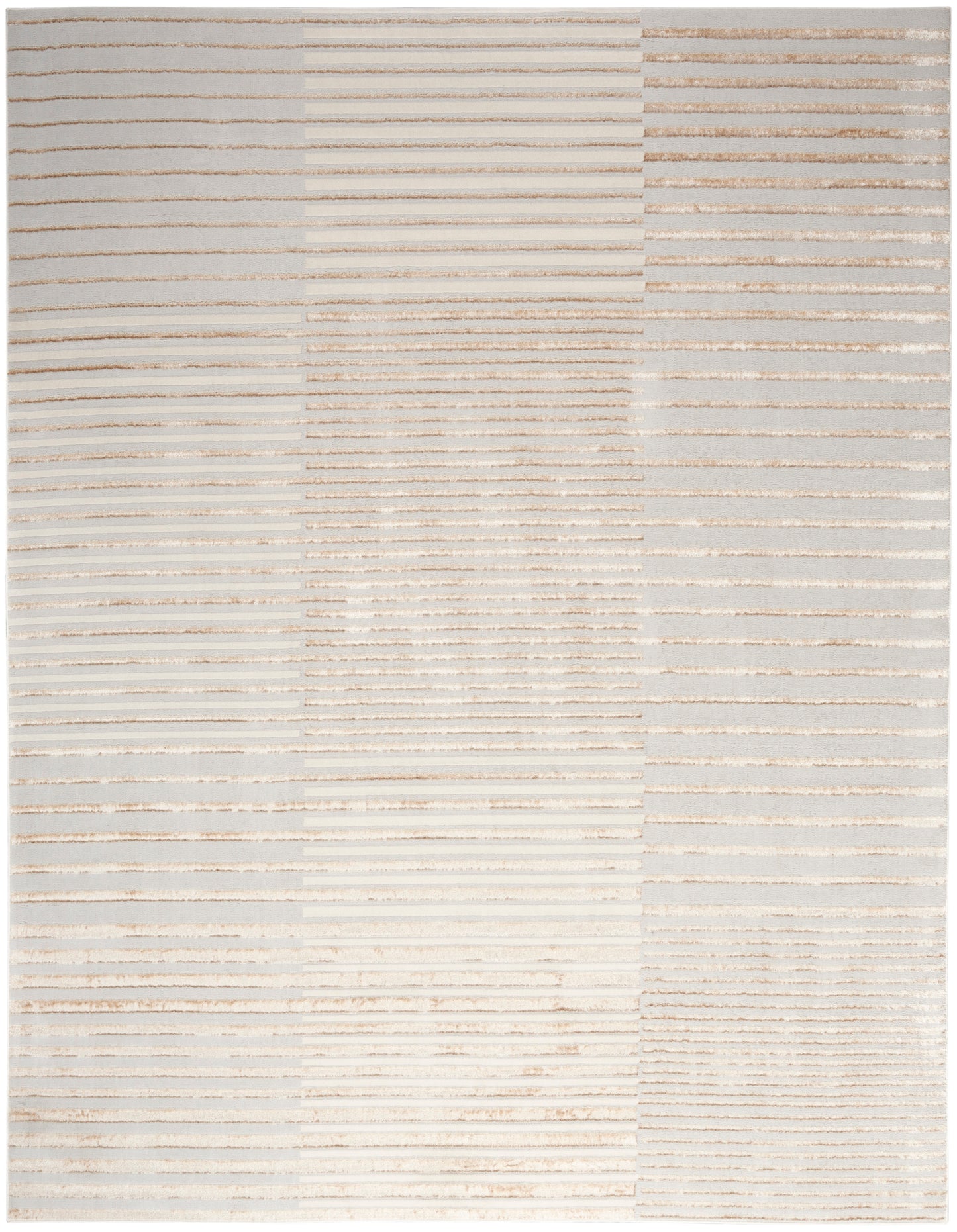 Nourison Home Splash BSK04 Beige Silver Contemporary Power-loomed Rug