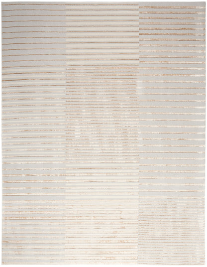 Nourison Home Splash BSK04 Beige Silver Contemporary Power-loomed Rug