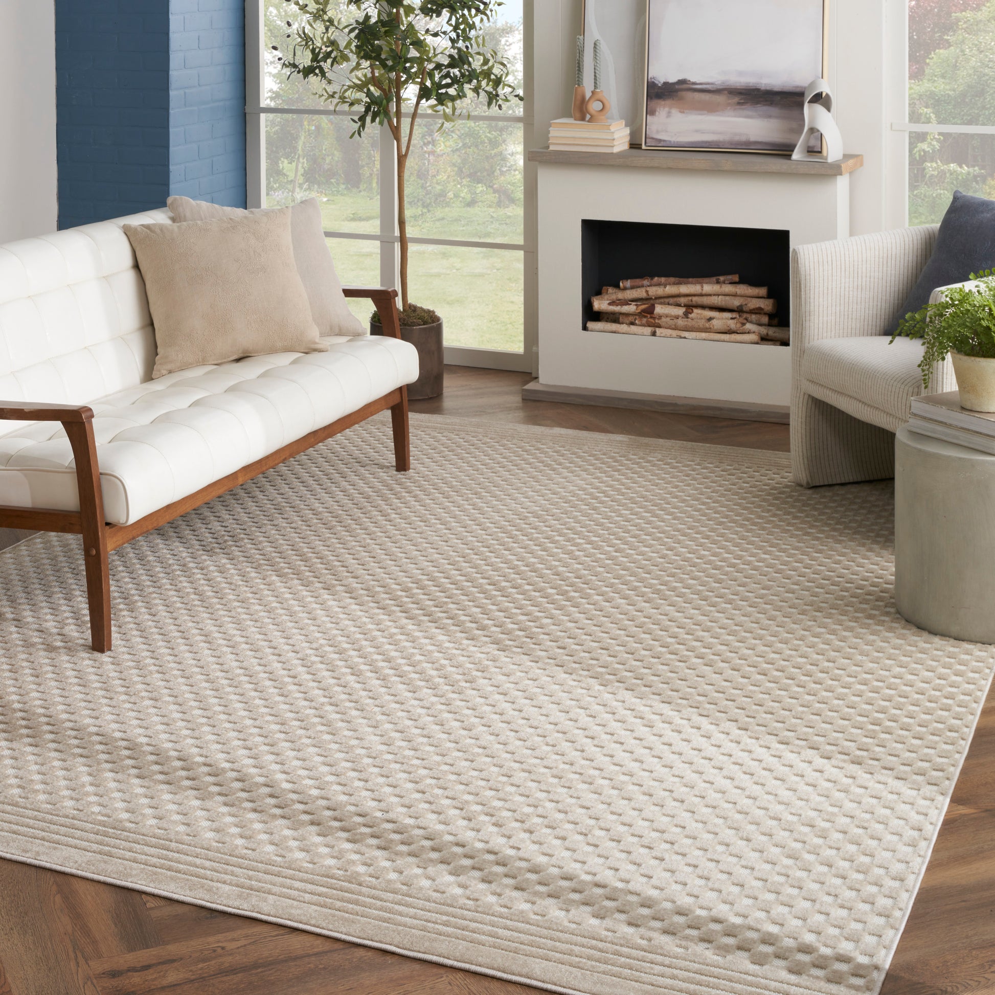 Nourison Home Care Free  Beige  Contemporary