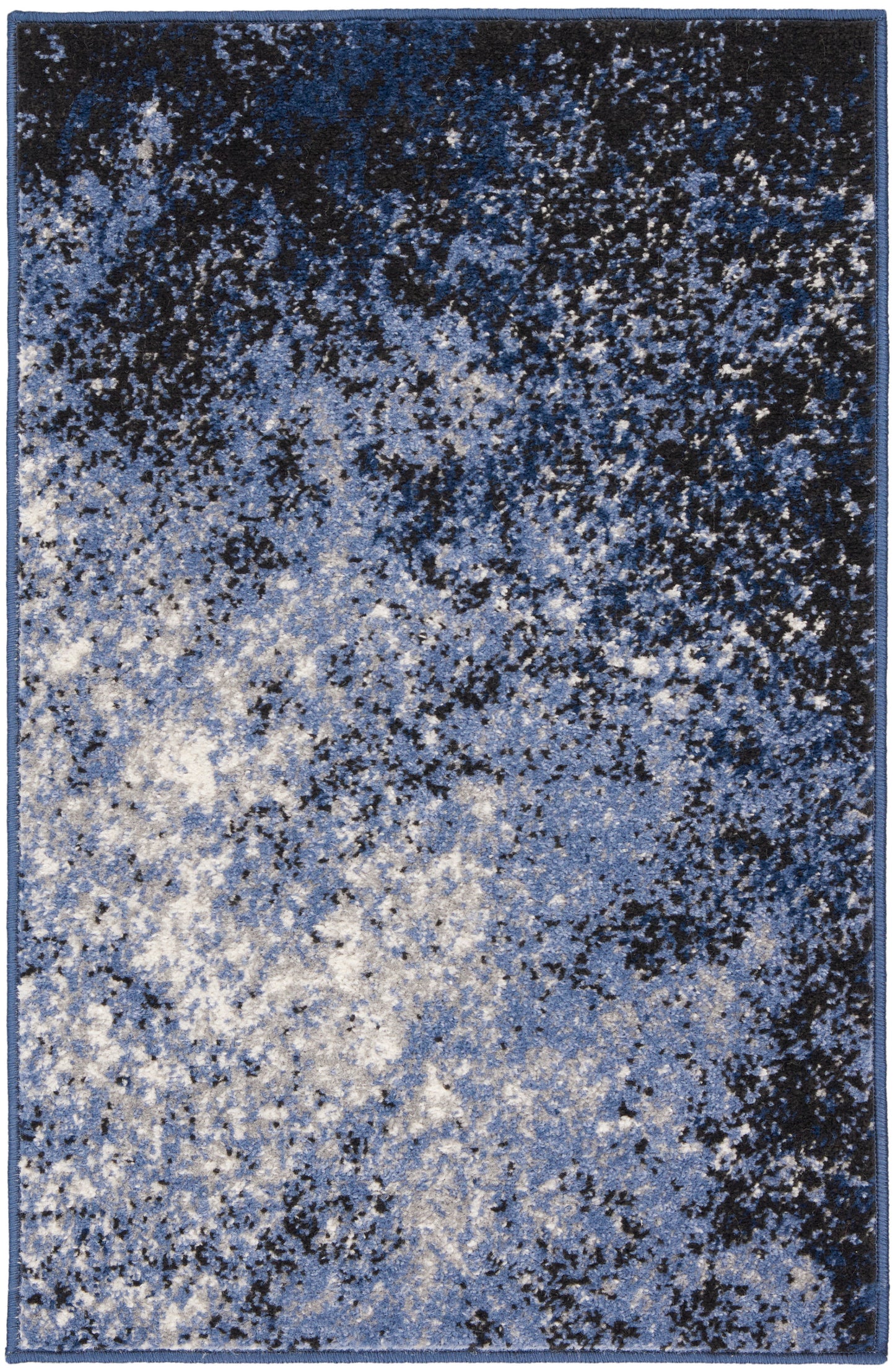 Nourison Home Passion PSN10 Light Blue Black Contemporary Power-loomed Rugs