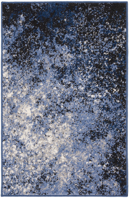 Nourison Home Passion PSN10 Light Blue Black Contemporary Power-loomed Rugs