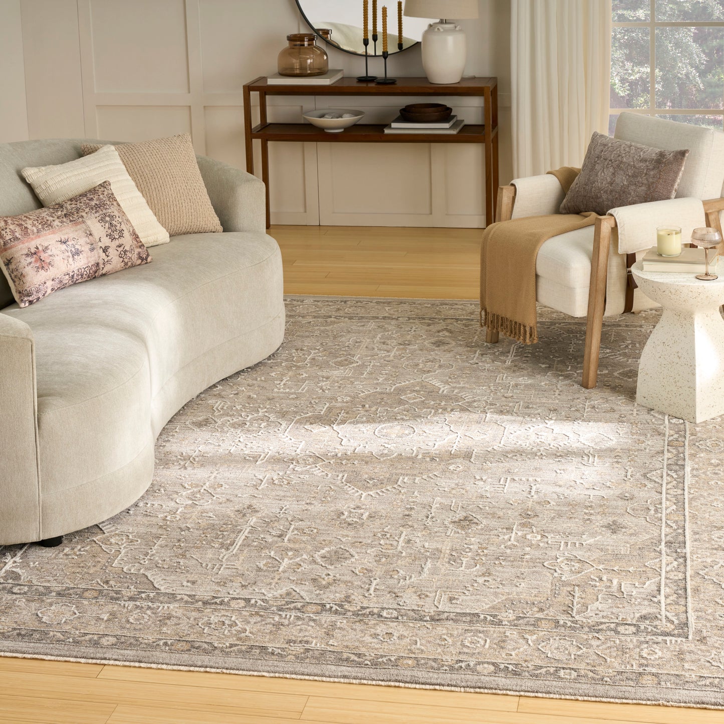 Nourison Home Retreat  Grey  Traditional