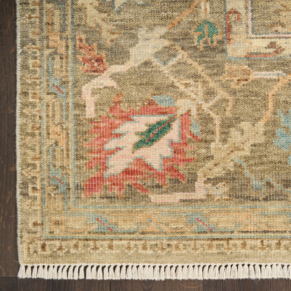 Nourison Home Heritage Vine  Charcoal  Traditional