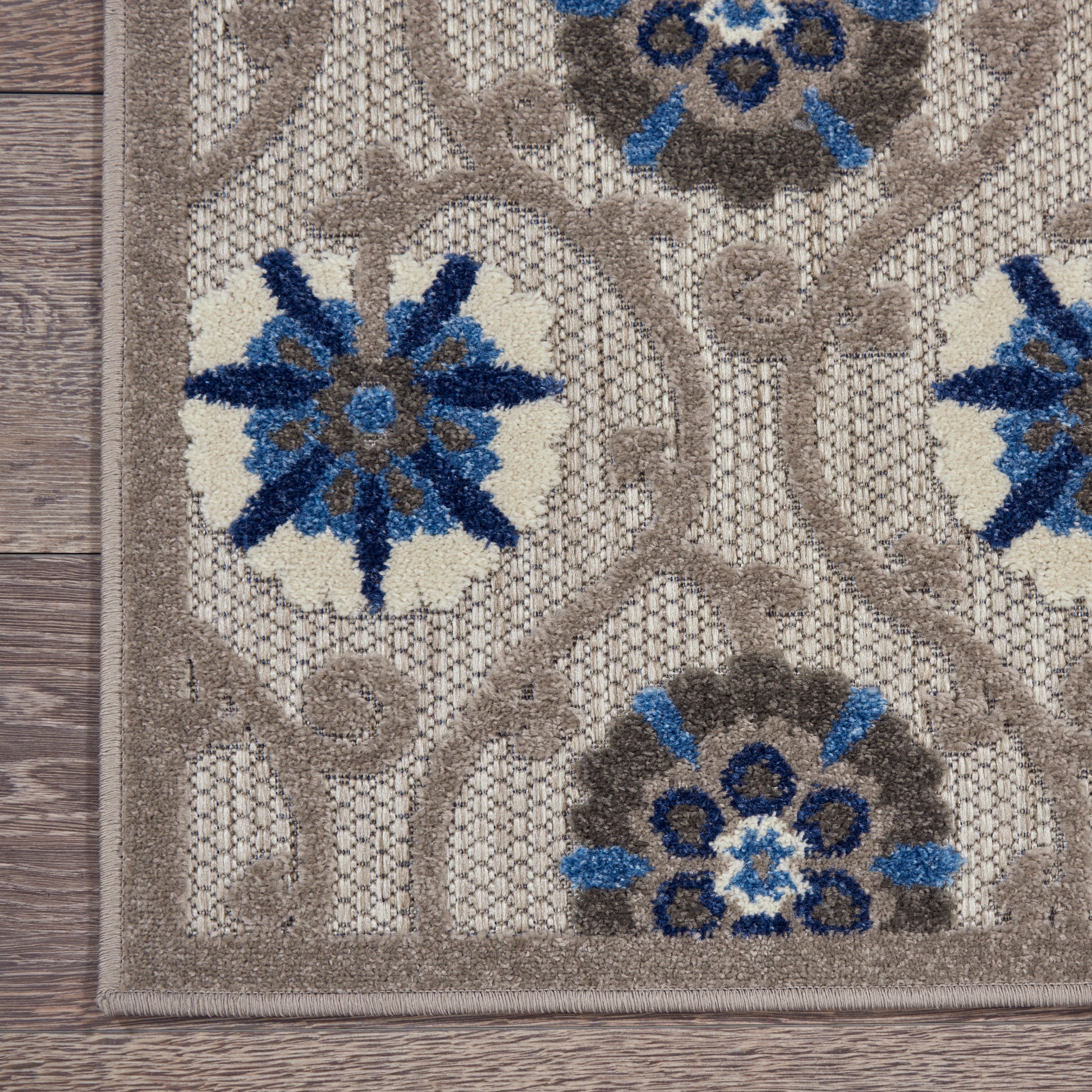 Nourison Home Aloha  Grey Blue  Contemporary