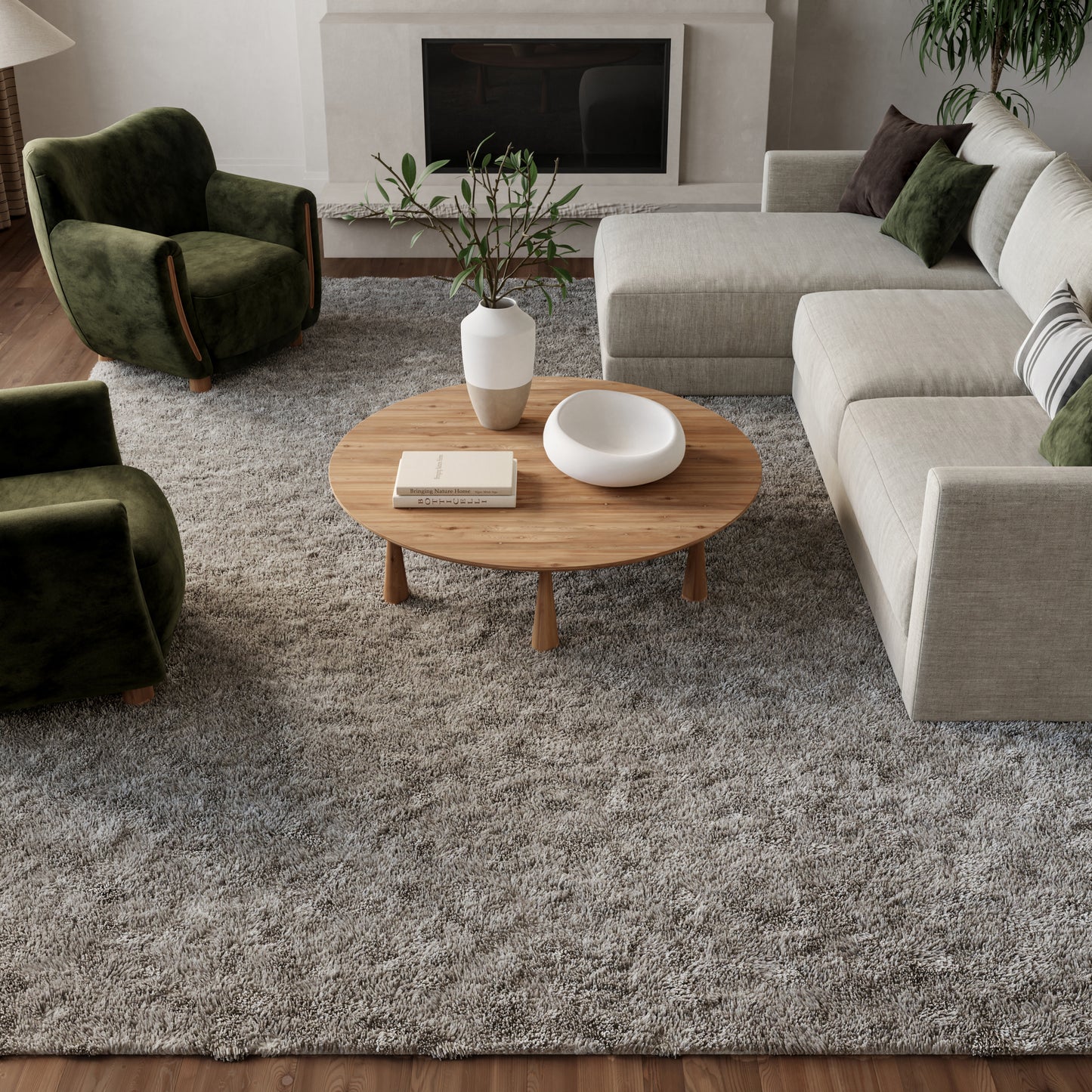 Nourison Home Dreamy Shag  Silver  Contemporary